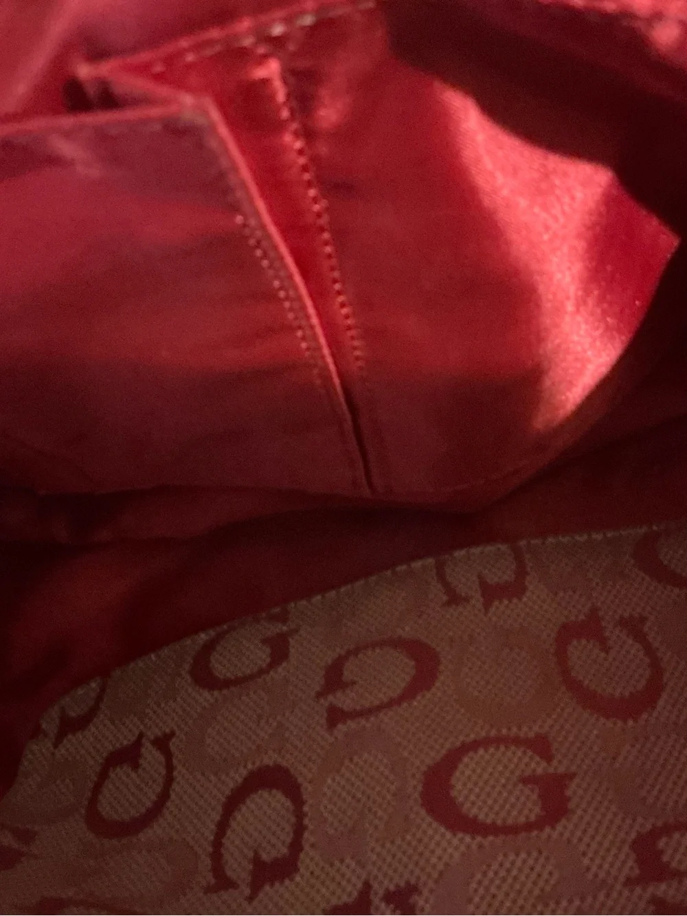 Vintage guess Women’s Tote Bag in Pink and Tan - Signature Print